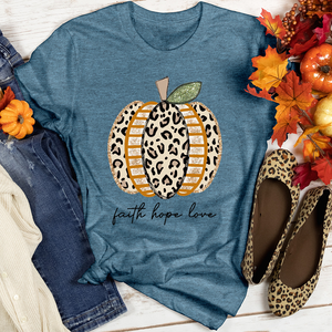 FHL Leopard Gold Pumpkin Heathered Tee