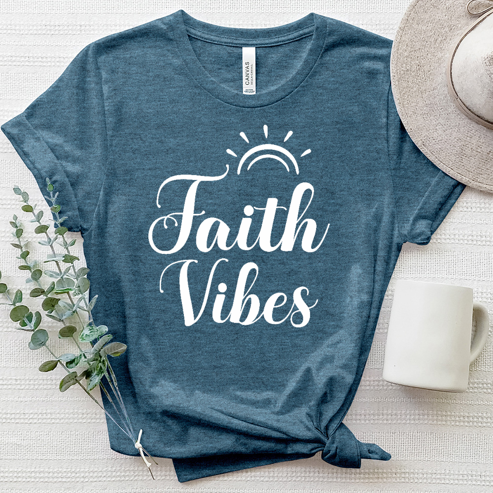 Faith Vibes Heathered Tee