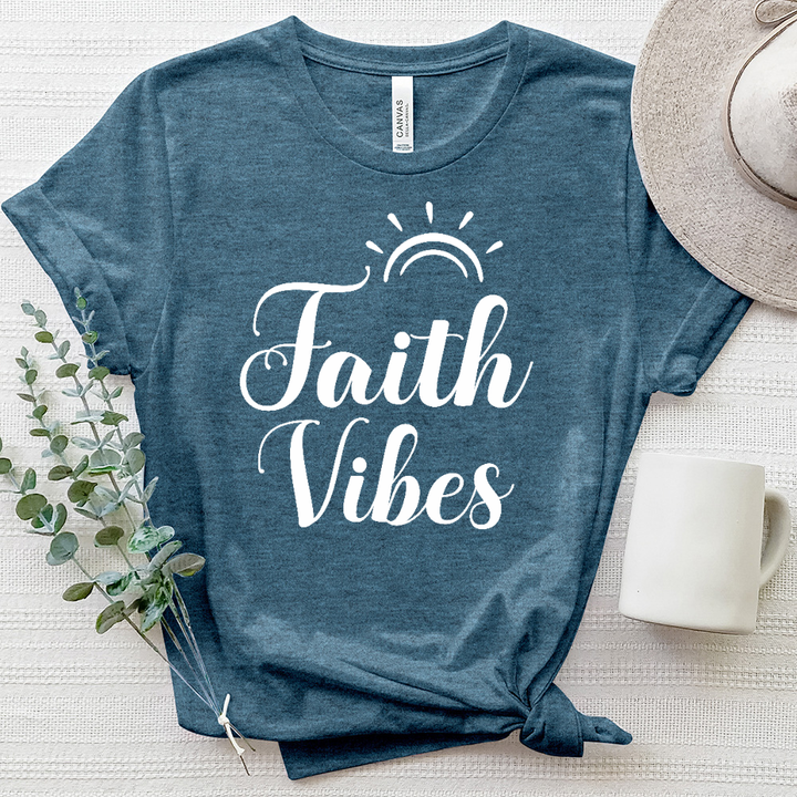 Faith Vibes Heathered Tee