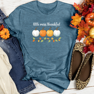 Etsy Style Orange Pastel Pumpkin Trio Heathered Tee