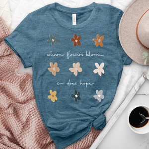 Where Flowers Bloom Heathered Tee