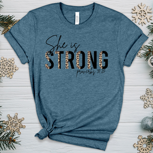 She is Strong Heathered Tee