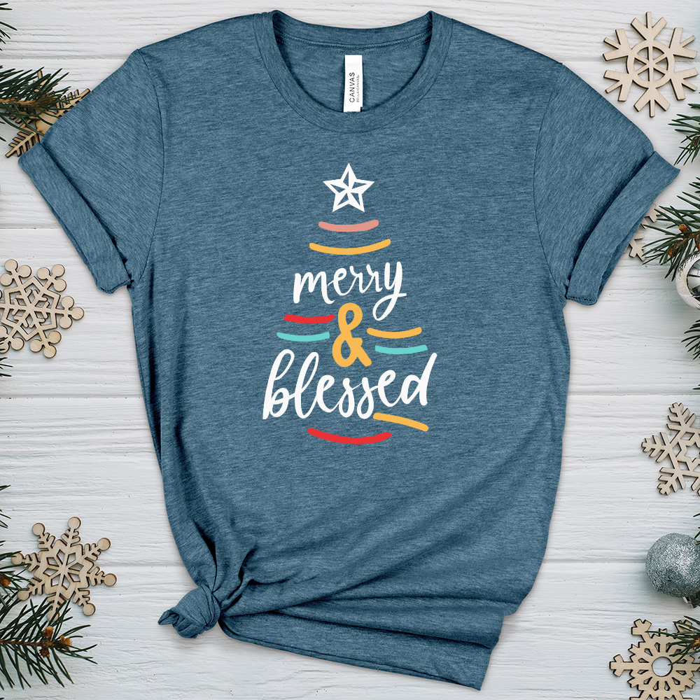 Merry and Blessed 2 Heathered Tee