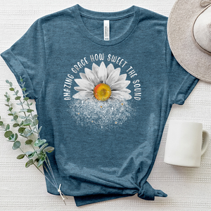 Amazing Grace Sunflower Heathered Tee