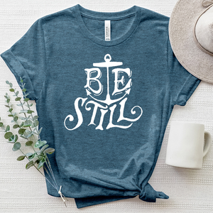 Be Still Anchor Heathered Tee