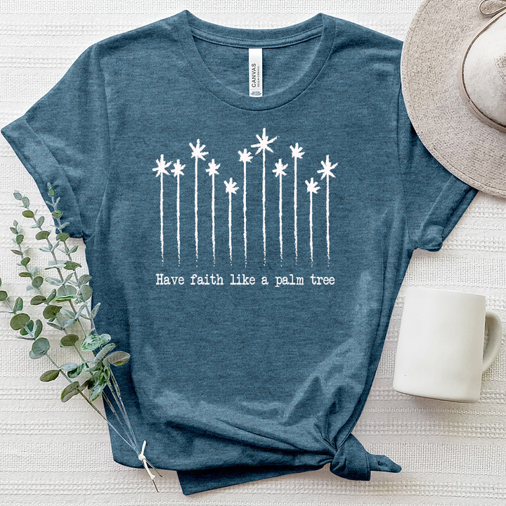 Flourish Like a Palm Tree Heathered Tee