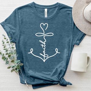 Faith Hope Love Anchor Heathered Tee