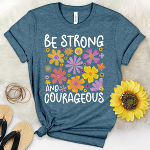 Be Strong Floral Heathered Tee