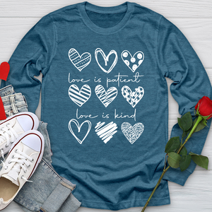 Heart Pattern Long Sleeve Tee