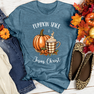 Pumpkin Spice & Jesus Heathered Tee