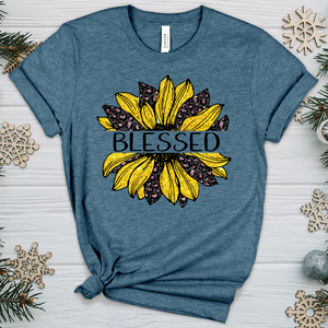 Blessed Sunflower V3 Heathered Tee