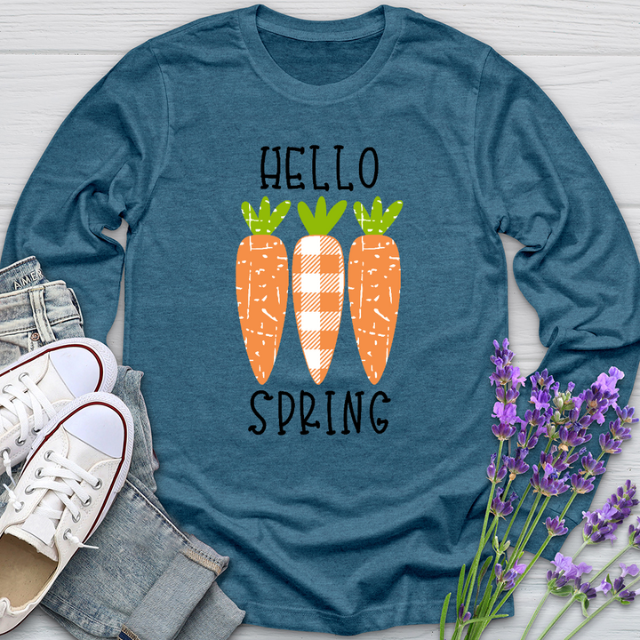 Hello Spring Carrots Long Sleeve Tee