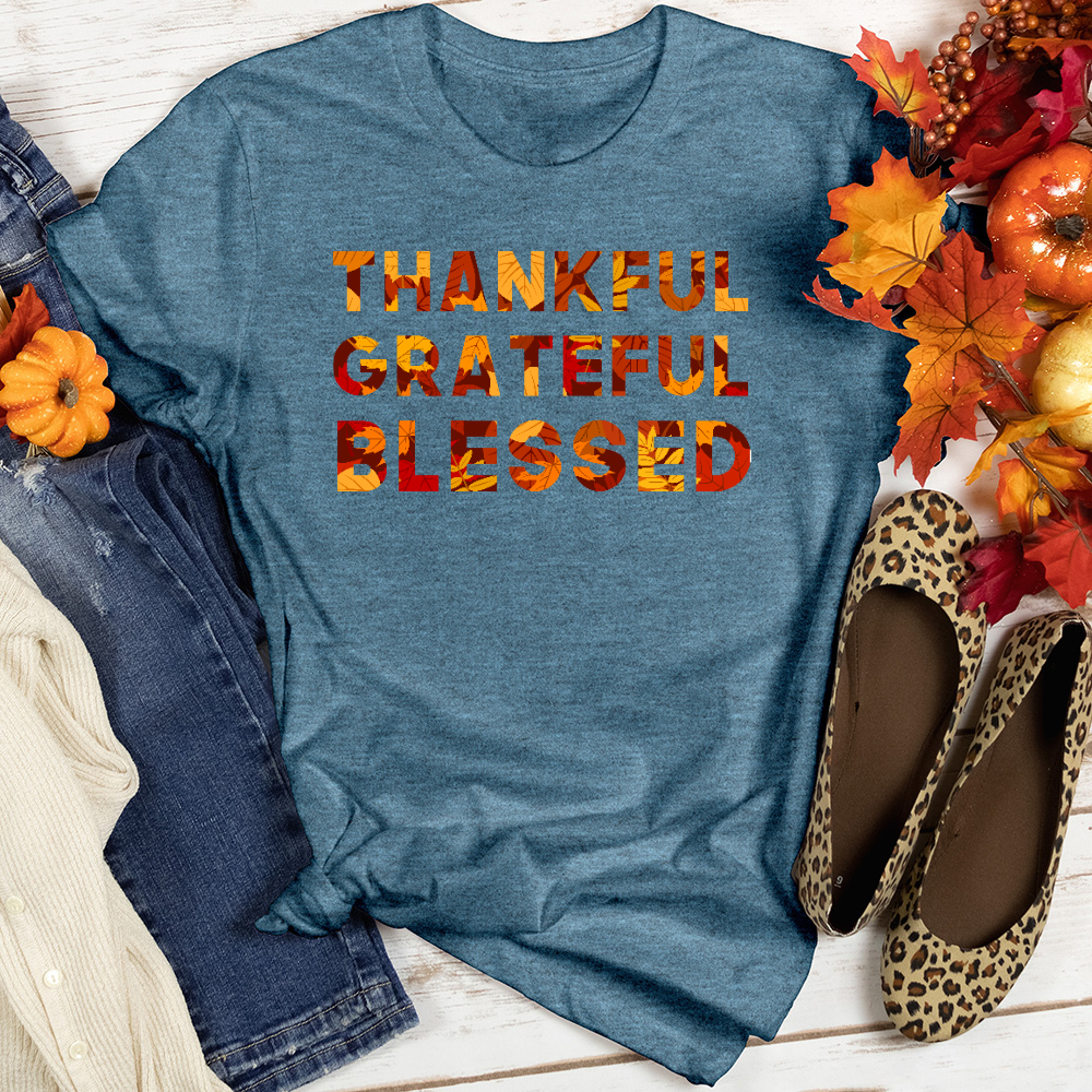 TGB Fall Pattern Heathered Tee