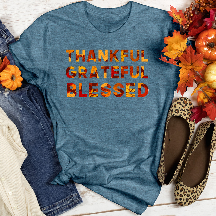 TGB Fall Pattern Heathered Tee