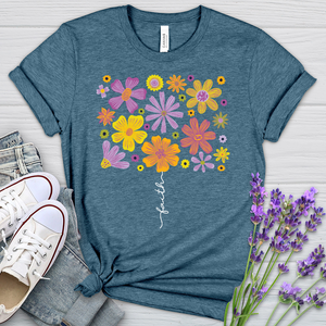 Faith Flower Set Heathered Tee