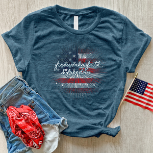 Fireworks Faith & Freedom Heathered Tee