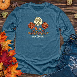 Vintage Autumn Floral Trio Long Sleeve Tee