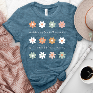 Mothers Plant Boho Flowers Heathered Tee