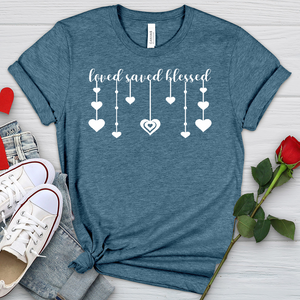 Love Saved Blessed Heathered Tee