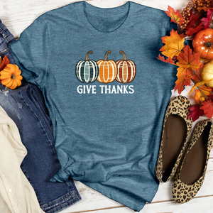 Retro Pumpkin Trio Heathered Tee