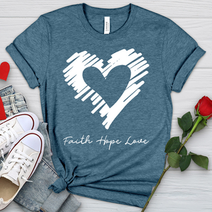 Heart Silhouette Heathered Tee