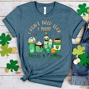 I Don't Need Luck Heathered Tee