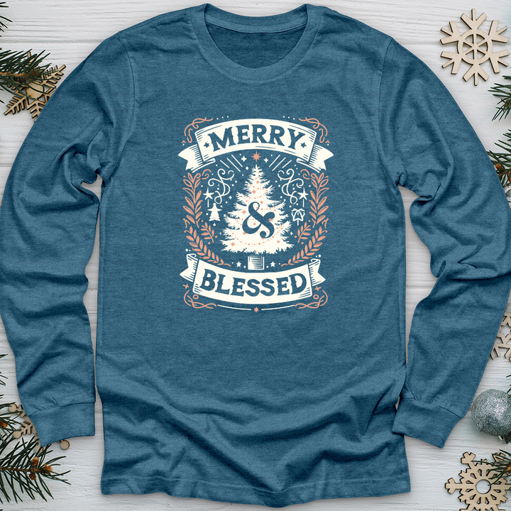 Merry & Blessed Long Sleeve Tee