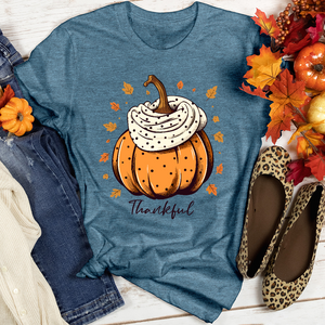 Vintage Pumpkin Coziness Heathered Tee