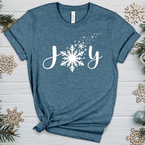 Joy Snowflake Heathered Tee