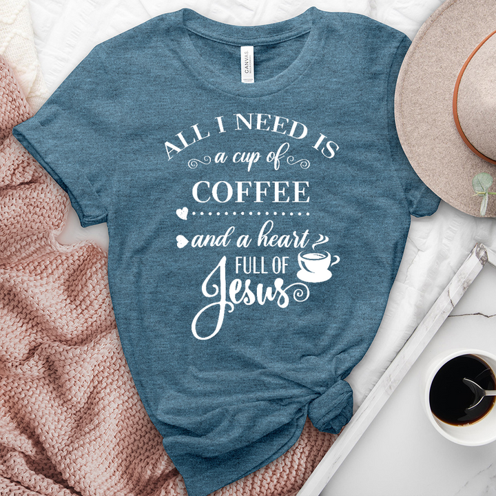 Heart Full Of Jesus Heathered Tee