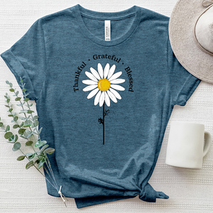 Thankful Daisy Heathered Tee