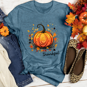 Thankful Pumpkin Swirl Heathered Tee