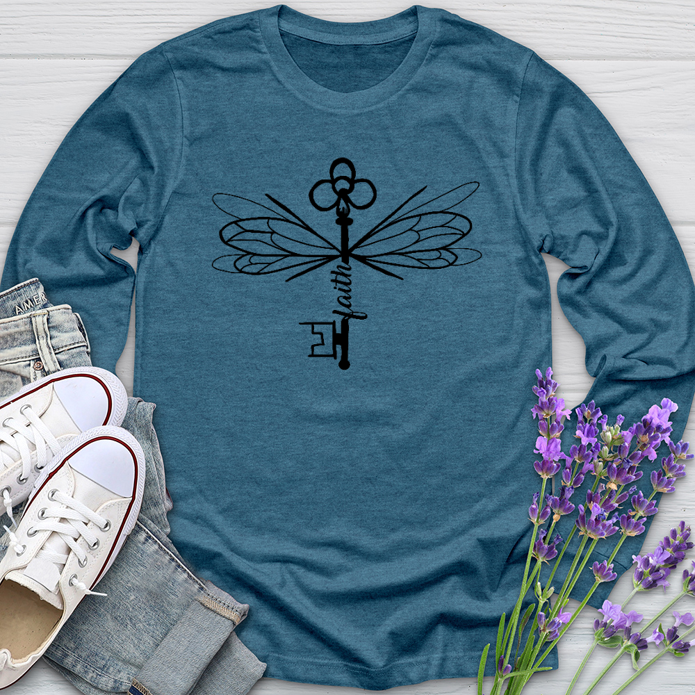 Winged Faith Fighter Long Sleeve Tee