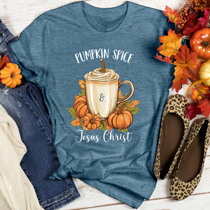 Autumn Latte Pumpkin Heathered Tee