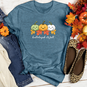 Pastel Pumpkin Trio Heathered Tee