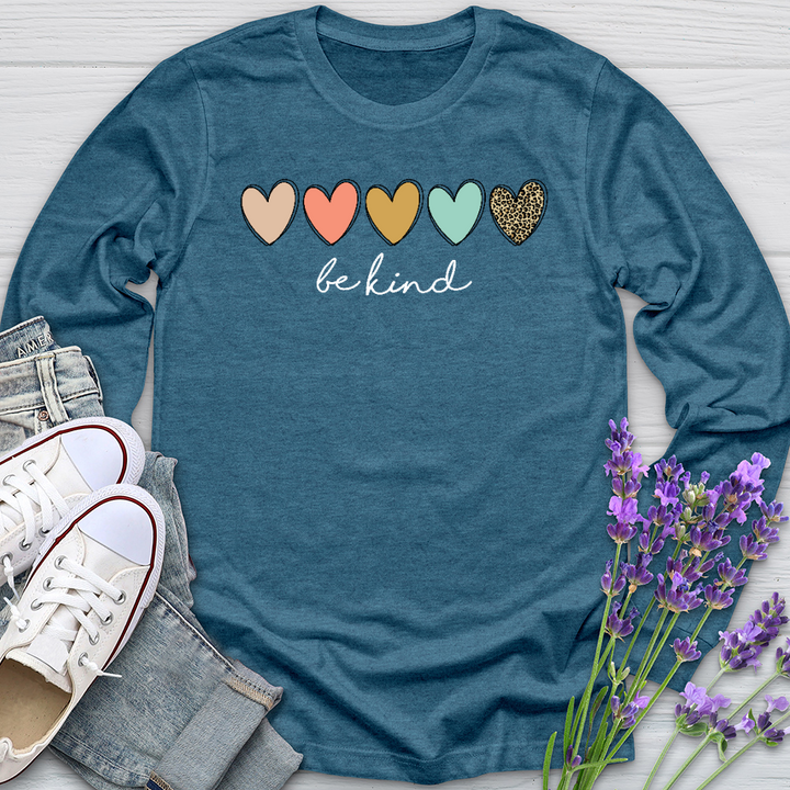 Be Kind Hearts Long Sleeve Tee
