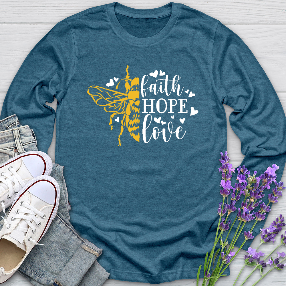Faith Hope Love Bumble Long Sleeve Tee