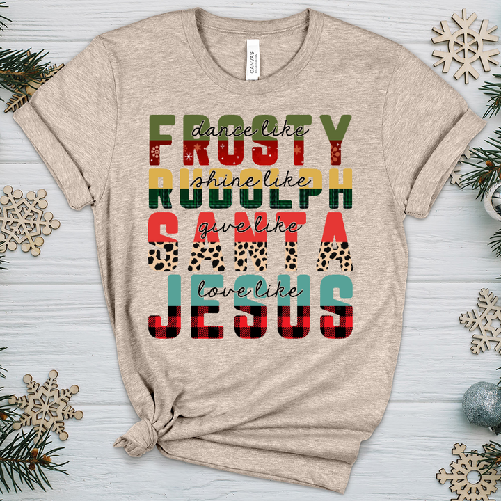 Love Like Jesus Patterned Heathered Tee