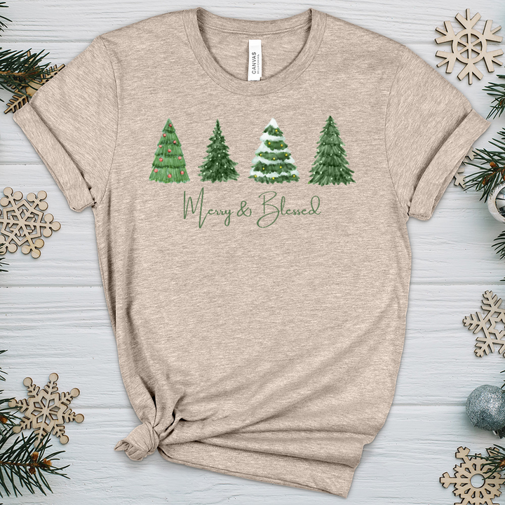 Merry Green Trees Heathered Tee