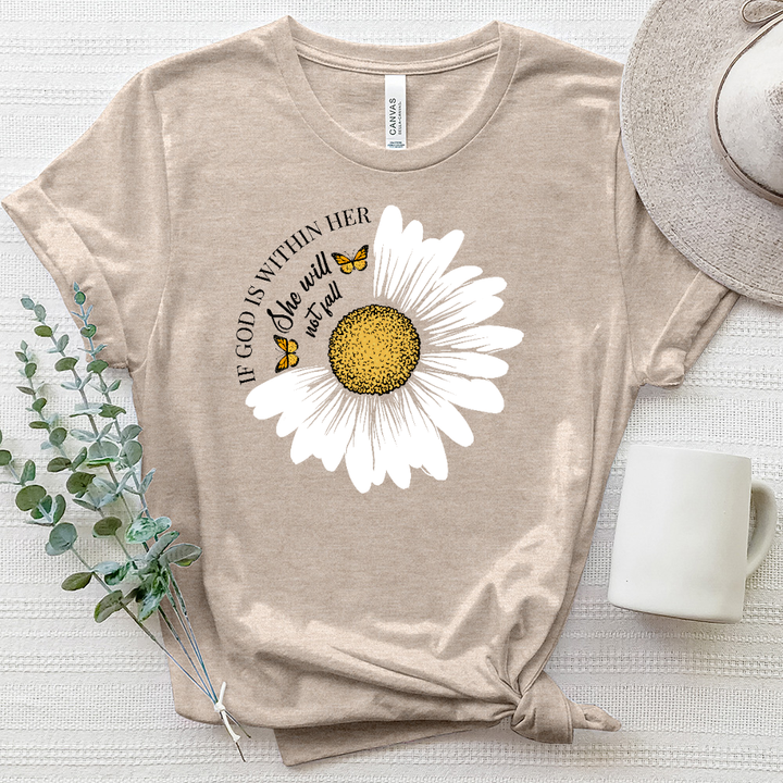 She will not Fall Daisy Heathered Tee