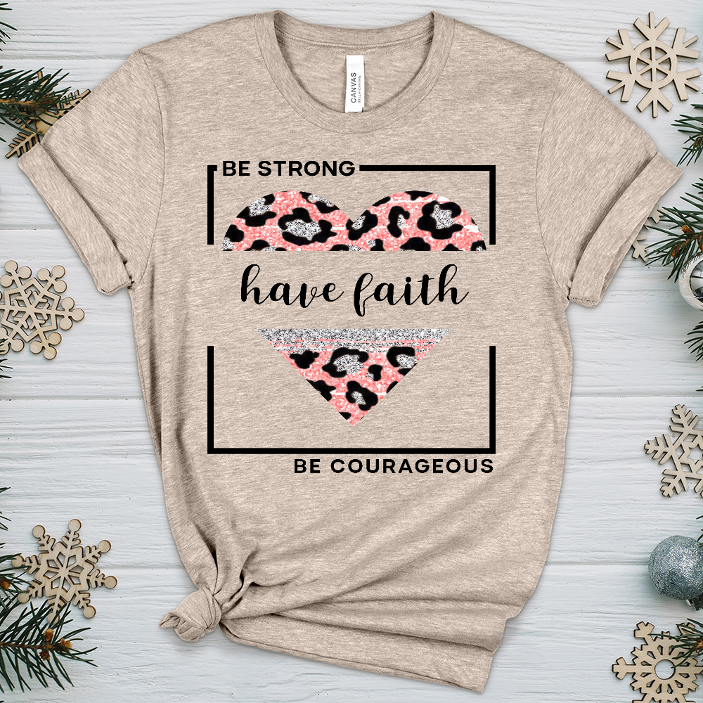 Be Strong Have Faith V5 Heathered Tee