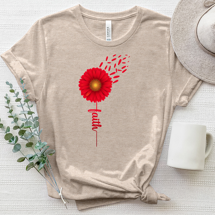 Red Flower Faith Tee