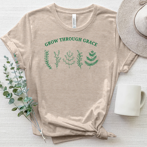 Grow Through Grace Plant Heathered Tee