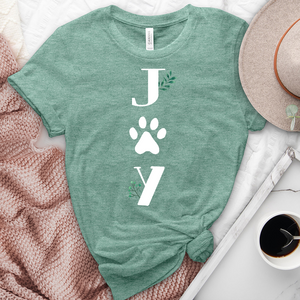 Joy Paw Print Heathered Tee