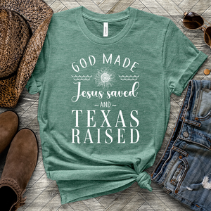 Jesus Saved Heathered Tee