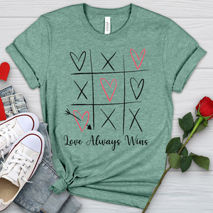 Love Always Wins Sketch Heathered Tee