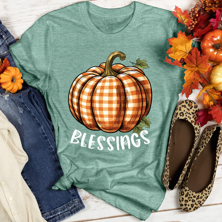 Pumpkin Blessings Heathered Tee