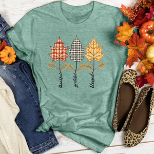 Retro Fall Foliage Trio Heathered Tee