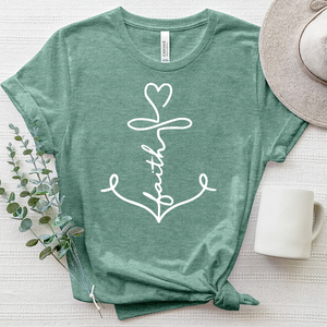 Faith Hope Love Anchor Heathered Tee