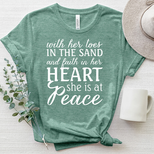 She Is at Peace Heathered Tee